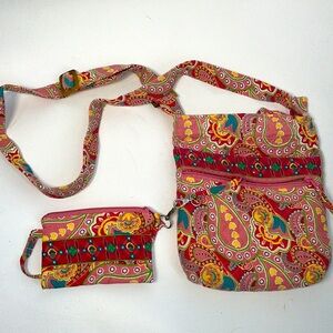 Tinsley Blake Collection Pink Multi-Color Crossbody  with Coin Pouch